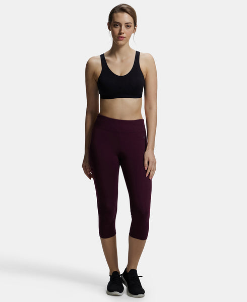 Jockey Pack of 2 Wirefree Non Padded Cotton Stretch Full Coverage Slip-On Active Bra with Wider Straps and Moisture Move Treatment - Black & Navy