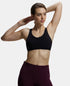 Jockey Pack of 2 Wirefree Non Padded Cotton Stretch Full Coverage Slip-On Active Bra with Wider Straps and Moisture Move Treatment - Black & Navy