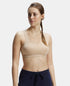 Jockey Wirefree Non Padded Cotton Stretch Full Coverage Slip-On Active Bra with Wider Straps and Moisture Move Treatment - Skin
