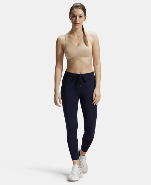 Jockey Wirefree Non Padded Cotton Stretch Full Coverage Slip-On Active Bra with Wider Straps and Moisture Move Treatment - Skin