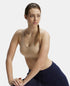 Jockey Wirefree Non Padded Cotton Stretch Full Coverage Slip-On Active Bra with Wider Straps and Moisture Move Treatment - Skin