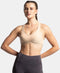 Jockey Wirefree Padded Cotton Stretch Full Coverage Racerback Active Bra with StayFresh and Moisture Move Treatment - Skin