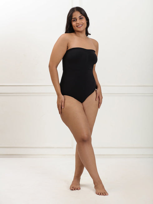 UNDERNEAT Strapless Brief Bodysuit - Black