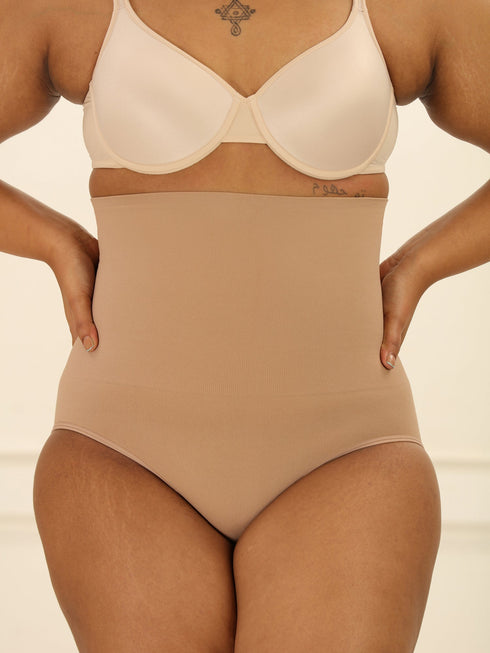 UNDERNEAT High Waisted Tummy Tucker Briefs - Beige