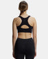 Jockey Wirefree Padded Cotton Stretch Full Coverage Racerback Styling Active Bra with StayFresh and Moisture Move Treatment - Black