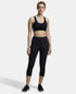 Jockey Wirefree Padded Cotton Stretch Full Coverage Racerback Styling Active Bra with StayFresh and Moisture Move Treatment - Black
