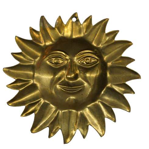 Brass Sun Face for Wall Decor 87g Pack of 1