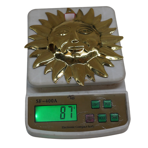 Brass Sun Face for Wall Decor 87g Pack of 1