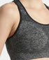 Jockey Wirefree Non Padded Micro Touch Nylon Full Coverage Reversible Active Bra With StayFresh Treatment - Black Melange