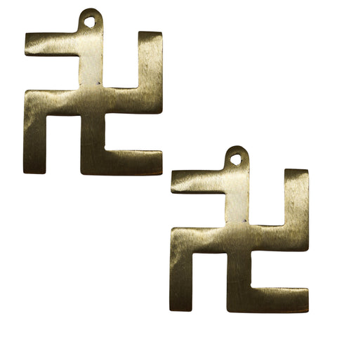 Brass Swastik for Wall Decor 57g Pack of 2