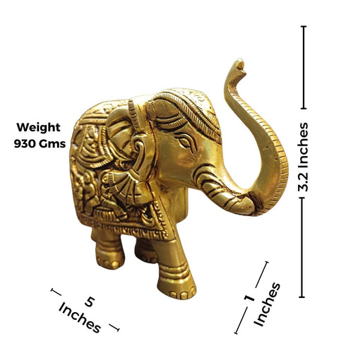 Tamas Brass Well Designed Elephant Statue/Idol
