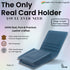 Vhaanfootwear Premium Leather Card Holder with Protective Cover by Vhaan Blue