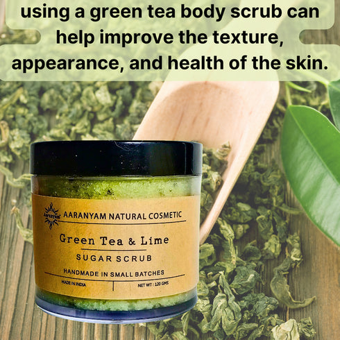 Aaranyam Green Tea and Lime Sugar Scrub For Face and Body
