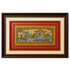 Palm Leaf Handmade Painting of Lord Krishna on Peacock Boat
