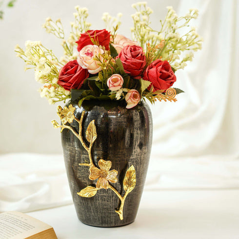 BehomaMidnight Steel Vase