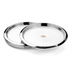 Vinod Stainless Steel Two Tone Plate Set of 6 29.5 cm Lunch Plate Dinner Plate High Grade Stainless Steel Mirror Finish Rust Free