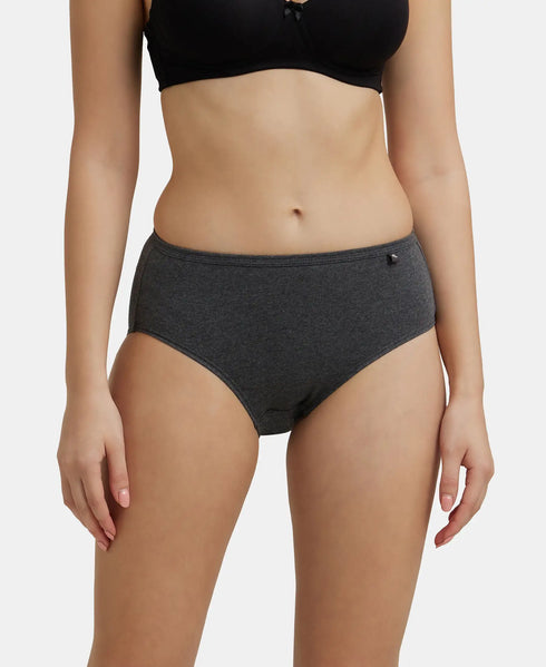 Jockey High Coverage Cotton Hipster With Concealed Waistband | Dark Assorted | Pack of 3