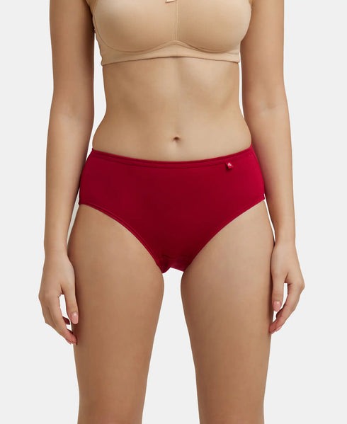 Jockey High Coverage Cotton Hipster With Concealed Waistband | Dark Assorted | Pack of 3
