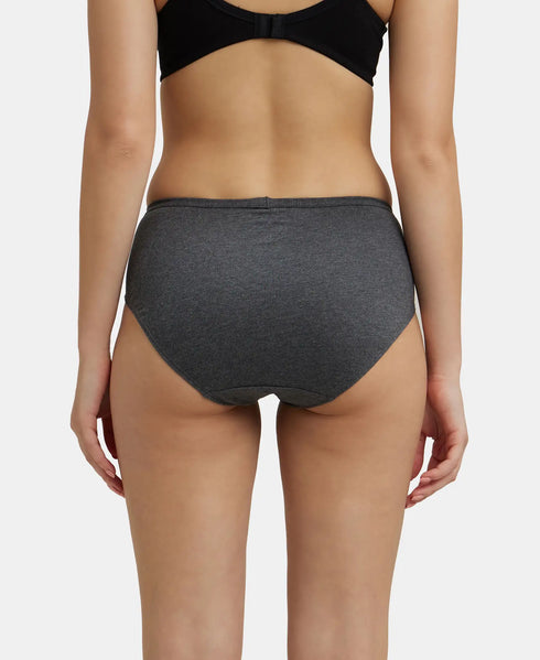 Jockey High Coverage Cotton Hipster With Concealed Waistband | Dark Assorted | Pack of 3