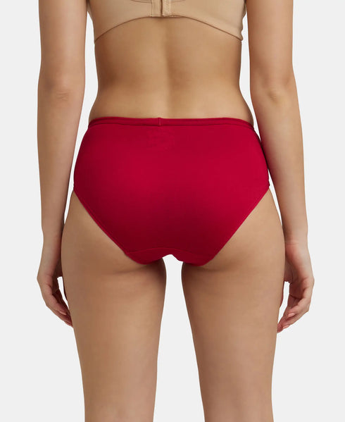 Jockey High Coverage Cotton Hipster With Concealed Waistband | Dark Assorted | Pack of 3