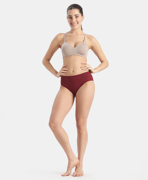 Jockey High Coverage Cotton Hipster With Concealed Waistband | Dark Assorted | Pack of 3