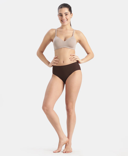 Jockey High Coverage Cotton Hipster With Concealed Waistband | Dark Assorted | Pack of 3