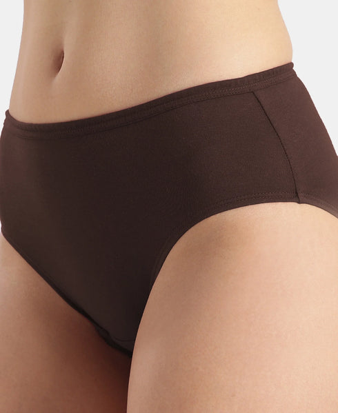 Jockey High Coverage Cotton Hipster With Concealed Waistband | Dark Assorted | Pack of 3