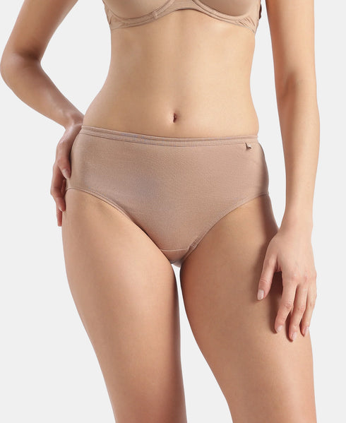 Jockey High Coverage Cotton Hipster With Concealed Waistband | Dark Assorted | Pack of 3