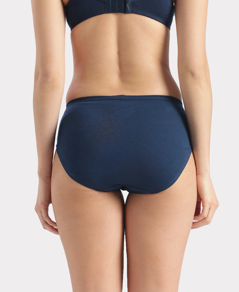 Jockey High Coverage Cotton Hipster With Concealed Waistband | Dark Assorted | Pack of 3