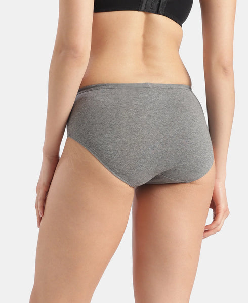 Jockey High Coverage Cotton Hipster With Concealed Waistband | Dark Assorted | Pack of 3