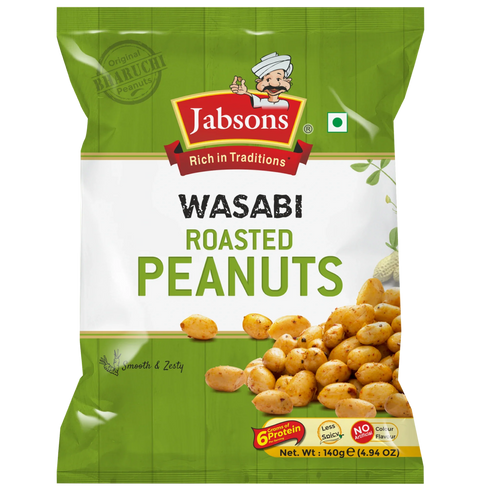 Jabsons Foods Wasabi Roasted Peanuts