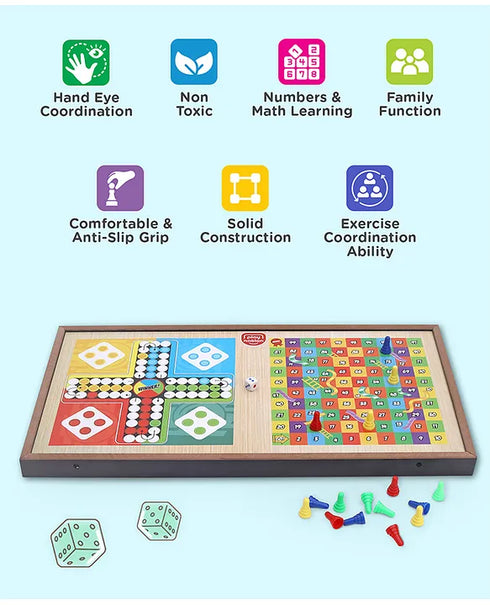 Play Nation 3-in-1 Fastest Finger First Wooden Board Game