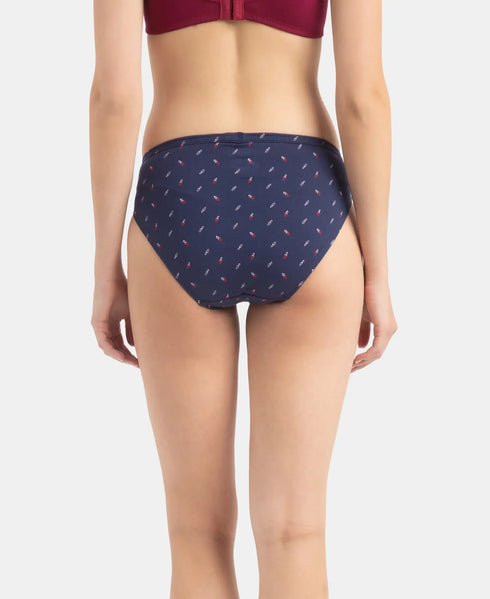 Jockey Medium Coverage Cotton Bikini with Concealed Waistband | Dark Prints | Pack of 3