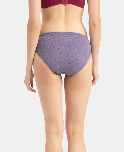 Jockey Medium Coverage Cotton Bikini with Concealed Waistband | Dark Prints | Pack of 3