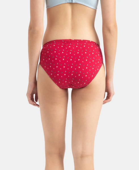 Jockey Medium Coverage Cotton Bikini with Concealed Waistband | Dark Prints | Pack of 3