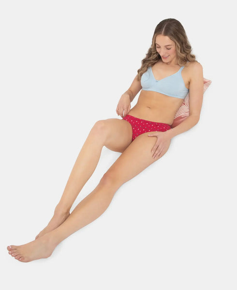 Jockey Medium Coverage Cotton Bikini with Concealed Waistband | Dark Prints | Pack of 3
