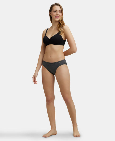 Jockey Medium Coverage Cotton Bikini With Concealed Waistband | Dark Assorted | Pack of 3