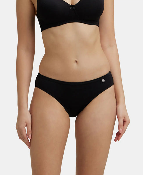 Jockey Medium Coverage Cotton Bikini With Concealed Waistband | Dark Assorted | Pack of 3