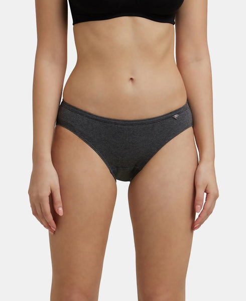 Jockey Medium Coverage Cotton Bikini With Concealed Waistband | Dark Assorted | Pack of 3