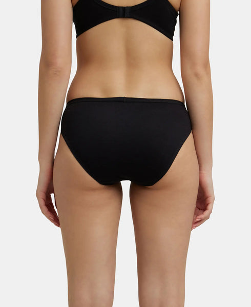 Jockey Medium Coverage Cotton Bikini With Concealed Waistband | Dark Assorted | Pack of 3