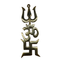 Brass Swastik Om Trishul Showpiece 89g Pack of 1