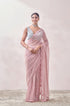 Mohey Aqua Pink Patterned Saree