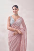 Mohey Aqua Pink Patterned Saree