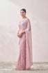 Mohey Aqua Pink Patterned Saree