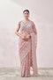 Mohey Blush Pink Zari Embroidered Saree