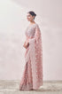 Mohey Blush Pink Zari Embroidered Saree