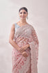 Mohey Blush Pink Zari Embroidered Saree