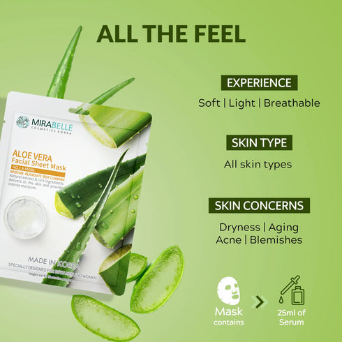 Mirabelle Korea Aloe Vera Facial Sheet Mask