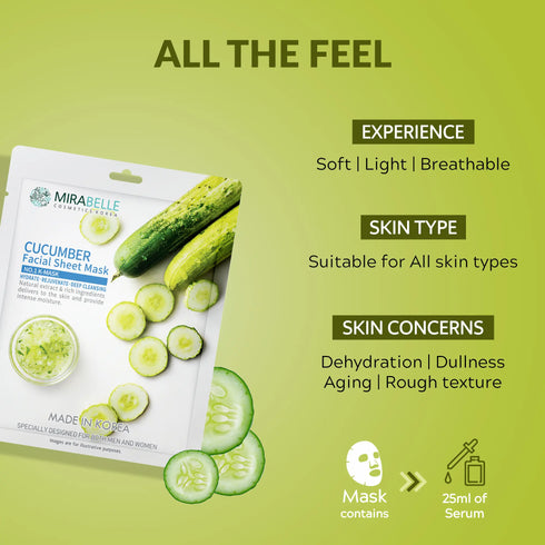 Mirabelle Korea Cucumber Facial Sheet Mask