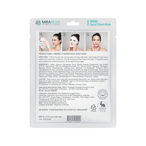 Mirabelle Korea Herbs Facial Sheet Mask